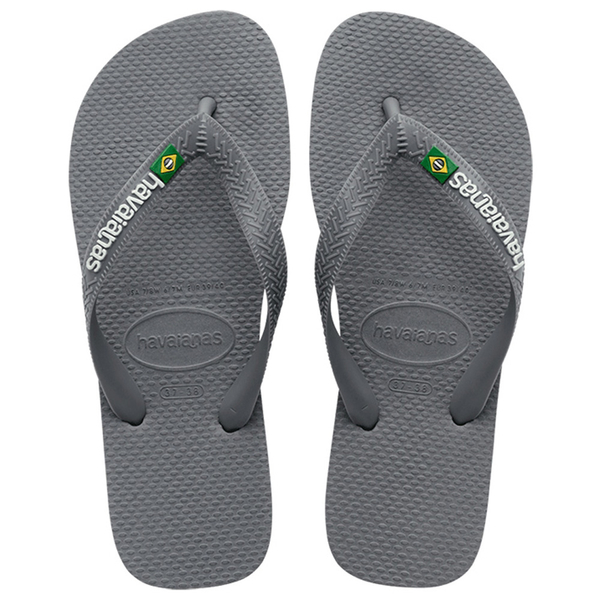 HAVAIANAS 哈瓦仕 人字拖 巴西國旗 灰 拖鞋 中性 41108505002U