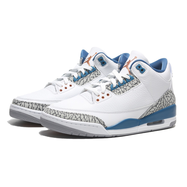 NIKE 籃球鞋AIR JORDAN 3 RETRO WIZARDS 白藍巫師爆裂紋喬丹男CT8532