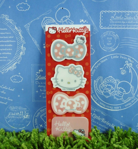 【震撼精品百貨】Hello Kitty 凱蒂貓~霧面便利貼~紅白緞帶【共1款】