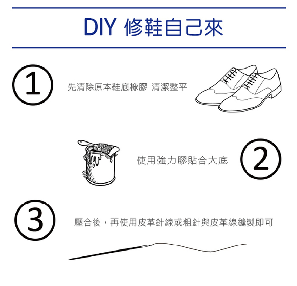 糊塗鞋匠 優質鞋材 N97 台灣製造 縫線橡膠鞋底 成型鞋底 修鞋DIY product thumbnail 9