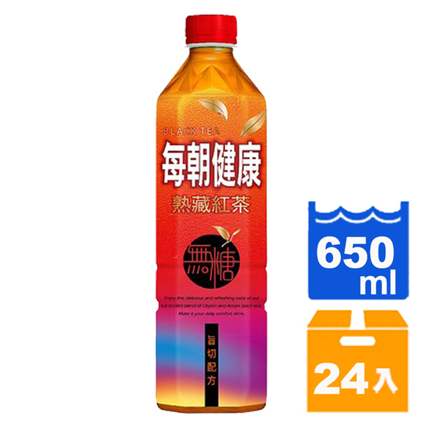 每朝健康無糖紅茶650ml(24入)/箱【康鄰超市】