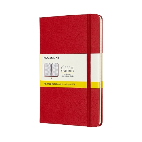 MOLESKINE 經典硬殼筆記本 (M型) -方格紅