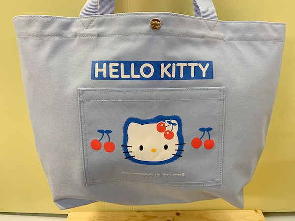 【震撼精品百貨】Hello Kitty 凱蒂貓~Sanrio HELLO KITTY手提袋/肩背包-櫻桃淺藍#01664