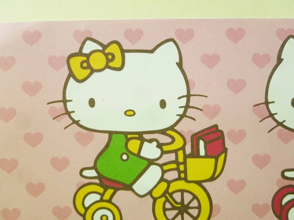 【震撼精品百貨】Hello Kitty 凱蒂貓~卡片-腳踏車粉 product thumbnail 2