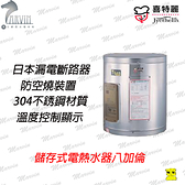 喜特麗熱水器 JT-EH108D 8加侖掛式 溫度控制顯示 內桶三年保固 儲熱式電熱水器 含基本安裝