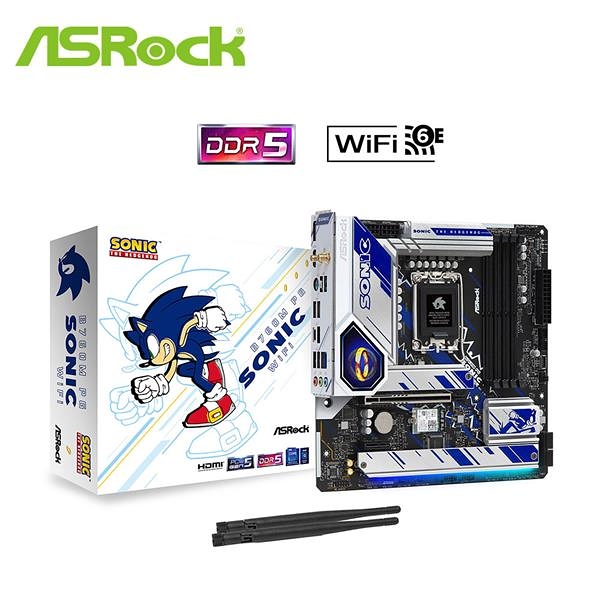 華擎 ASRock B760M PG SONIC WIFI MATX INTEL主機板 音速小子特仕版