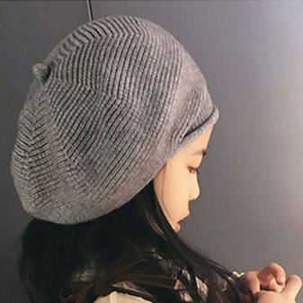 OT SHOP 帽子 兒童款針織貝雷帽 小孩穿著配件 童裝配件 彈性毛線 [現貨] 2色 C5010 product thumbnail 2