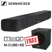 (促銷商品) SENNHEISER 森海塞爾 AMBEO Soundbar + mission M-CUBE 重低音
