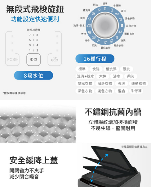 TATUNG大同17公斤變頻DD不鏽鋼內槽洗衣機 TAW-B170DCM~含基本安裝+舊機回收 product thumbnail 5