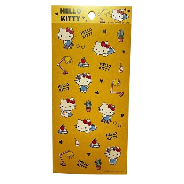 小禮堂 Hello Kitty 牛皮紙造型貼紙組 (生活款) 4718733-274075