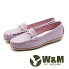 W&M 經典款 真皮莫卡辛豆豆鞋 女鞋-粉紫(另有黑)