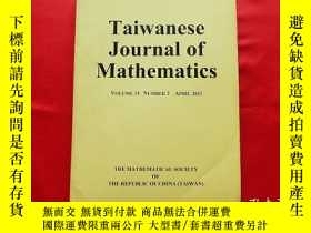 二手書博民逛書店Taiwanese罕見Journal of Mathematic
