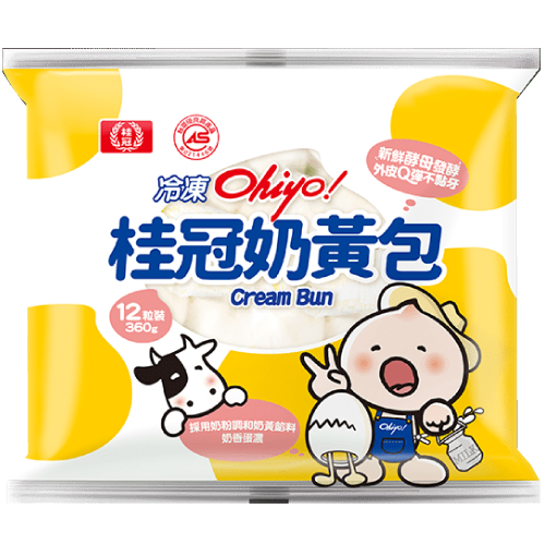 桂冠Ohiyo奶黃包12粒360g【愛買冷凍】 product thumbnail 2