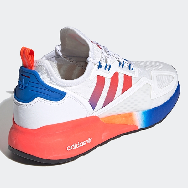 現貨】ADIDAS ZX 2K BOOST 男鞋慢跑休閒白藍橘【運動世界】FV9996 