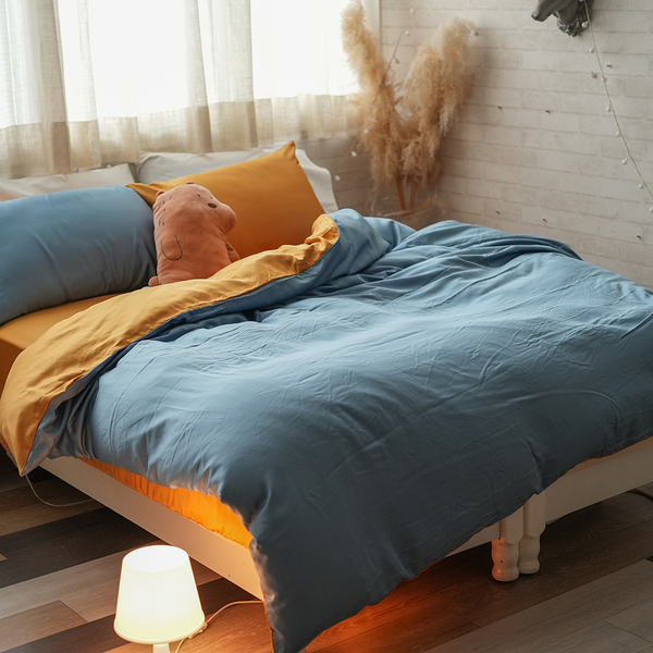 天絲(100支)床組 晴天黃 Q1加大薄床包三件組 專櫃級 100%天絲 台灣製 棉床本舖