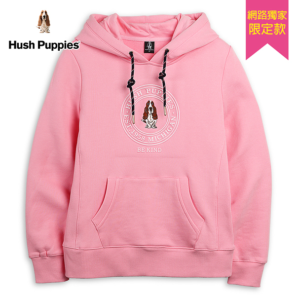 Hush Puppies 帽T 女裝經典立體鋼膜刺繡狗帽T