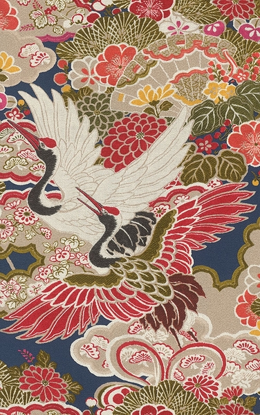 和風 日風 丹頂鶴紋 壁紙 rasch(德國壁紙) / Kimono 409352