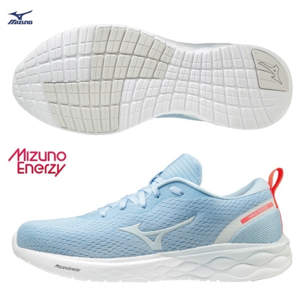 MIZUNO WAVE REVOLT 女鞋 慢跑 休閒 ENERZY中底 回彈 藍【運動世界】J1GD208125