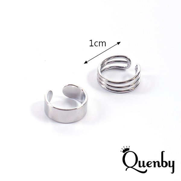 Quenby 簡約不對稱率性風耳骨夾/耳扣 product thumbnail 6