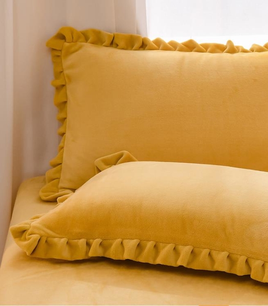 南極人枕套一對裝珊瑚絨法蘭絨牛奶絨加厚單雙人整頭套48cm×74cm