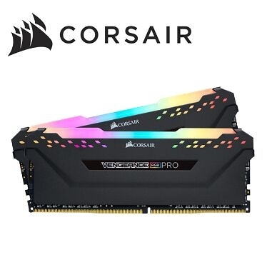 CORSAIR 海盜 VENGEANCE RGB PRO DDR4 3200 (16Gx2) 桌上型記憶體 黑色