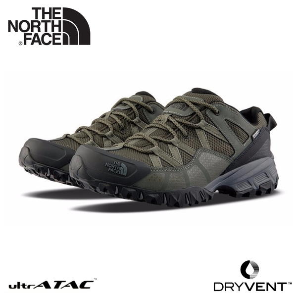 【The North Face 男 DryVent防水健行鞋《黑/綠》】46CJ/徒步鞋/登山鞋/越野鞋/防水鞋