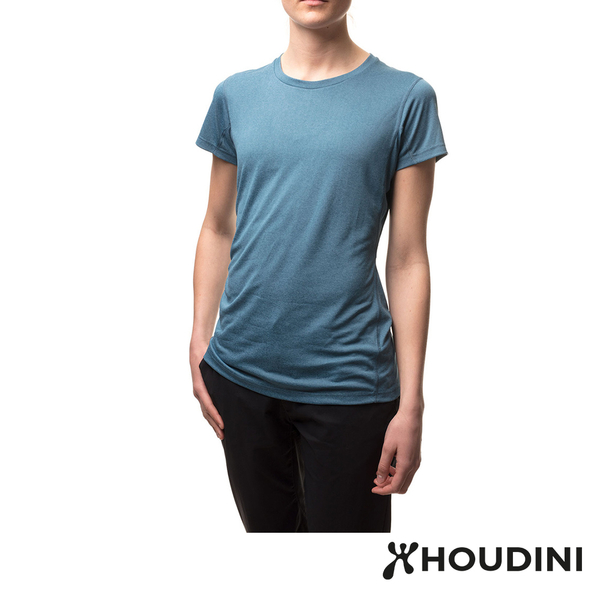 瑞典 Houdini Dynamic Tee 舒適快乾短袖 女款 翻滾藍 #157524