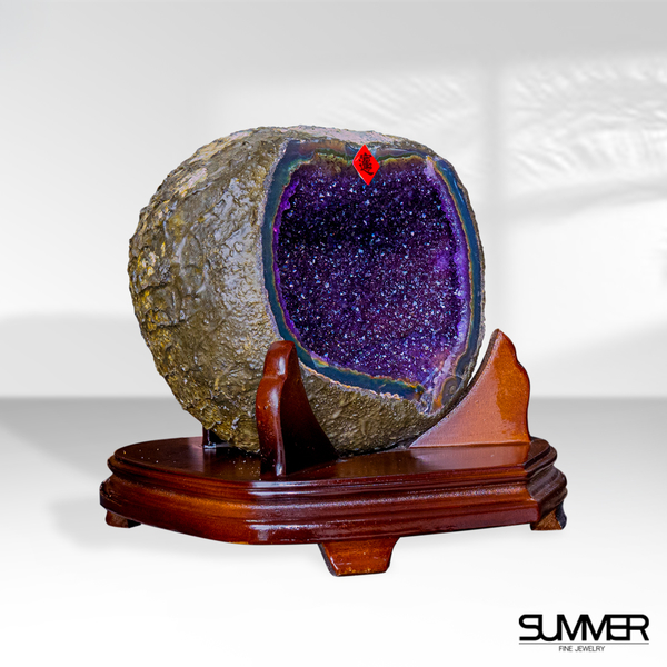 【SUMMER 寶石】5A頂級天然烏拉圭紫晶圓洞4.5KG(A171) product thumbnail 2