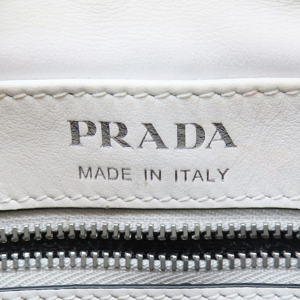 【二手名牌BRAND OFF】PRADA 普拉達 白色 牛皮 肩背包 product thumbnail 6