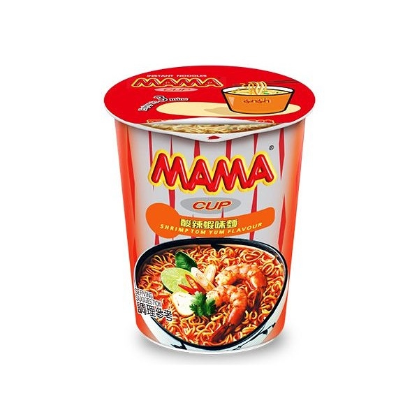 泰國 MAMA 酸辣蝦味麵60g(杯裝)【小三美日】DS009623