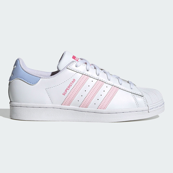 Adidas Superstar 女鞋 休閒鞋 貝殼頭 皮革 白粉【運動世界】HQ1906 product thumbnail 2