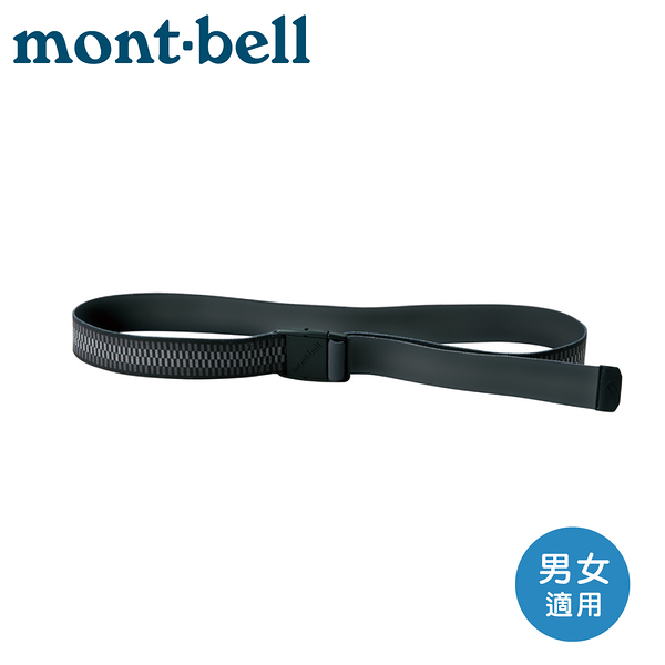 【Mont-Bell 日本 SLIM BUCKLE STRETCH BELT 腰帶《炭黑》】1109216/男女/彈力