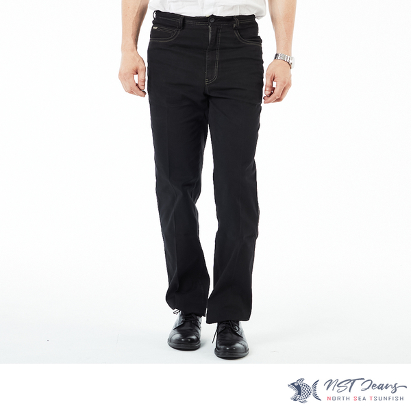 【NST Jeans】細條燈心絨壓紋 男薄款休閒黑褲(中腰直筒) 390(5926) 台灣製 product thumbnail 7