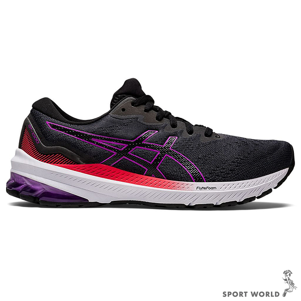 Asics 女鞋 慢跑鞋 GT-1000 11(D) 寬楦 支撐 低足弓 黑【運動世界】1012B196-003