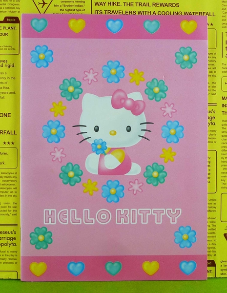 【震撼精品百貨】Hello Kitty 凱蒂貓~筆記本~側坐~花【共1款】