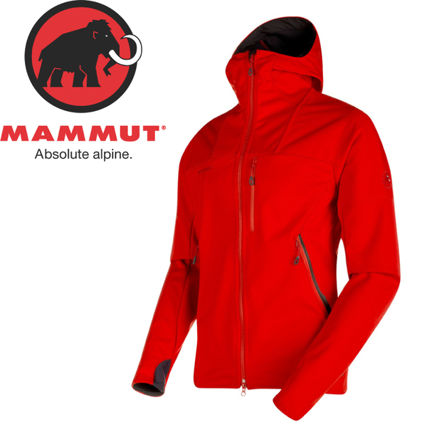 【MAMMUT 男 Ultimate連帽防風外套 W/S《辛辣紅》】1010-14900/防風外套