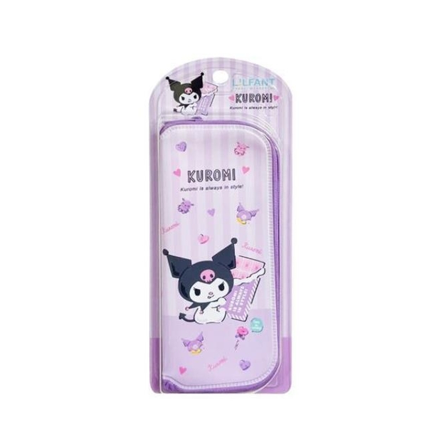 小禮堂 Sanrio 三麗鷗 拉鍊型環保餐具袋 (條紋款) 美樂蒂 酷洛米 product thumbnail 3