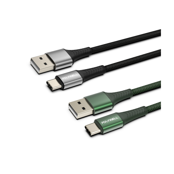 POLYWELL USB To Type-C 編織充電線 0.5米~2米 適用安卓手機 行動電源 寶利威爾 台灣現貨 product thumbnail 2