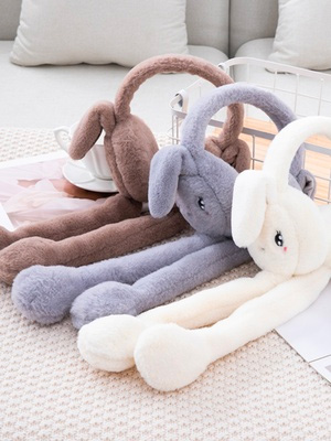 熱賣預購－可愛時尚兒童用品10 毛絨兔子耳罩保暖耳朵 （耳朵會動款） product thumbnail 3