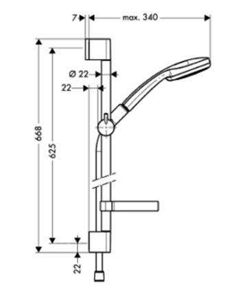 【麗室衛浴】德國 HANSGROHE Croma 滑桿組 27772 product thumbnail 2