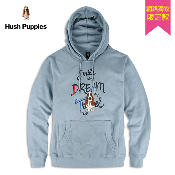 Hush Puppies 帽T 男裝塗鴉風印花刺繡狗連帽上衣 product thumbnail 3