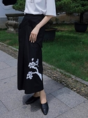 Cerfmia小鹿彌雅《松》系列原創新中式印花半身裙純棉夏