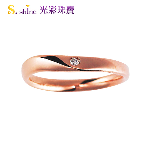 【光彩珠寶】婚戒 日本18K金結婚戒指 對戒 愛情軌跡 product thumbnail 3