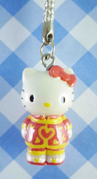 【震撼精品百貨】Hello Kitty 凱蒂貓~限定版手機吊飾-根付(紅黃心)