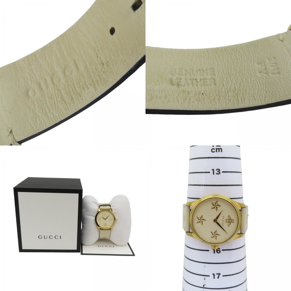 【二手名牌BRAND OFF】GUCCI 古馳 G-Timeless Bee Star 金色蜜蜂 星星 石英腕錶 126.4 product thumbnail 10