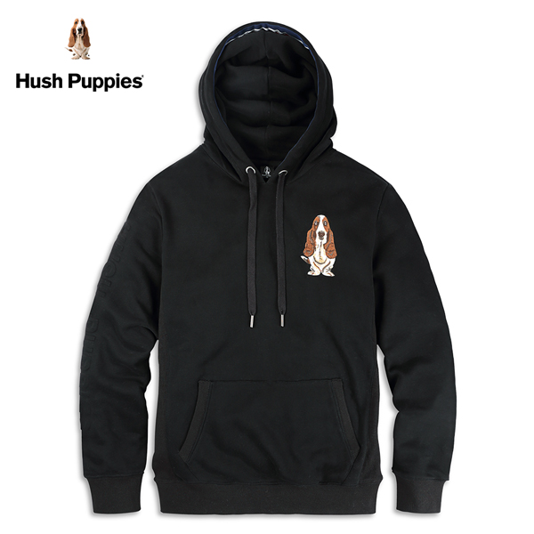 Hush Puppies 帽T 男裝率性鋼模刺繡狗刷毛帽T product thumbnail 2