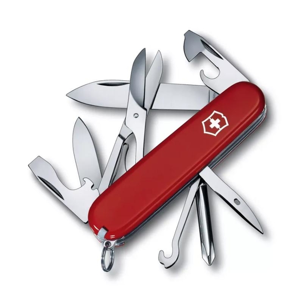 【Victorinox 瑞士維氏】瑞士刀 SUPER TINKER15用刀 91mm-紅(1.4703)