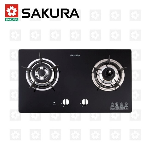 櫻花牌 SAKURA 二口防乾燒節能檯面爐 G-2820GB 限北北基安裝配送 (不含林口 三峽 鶯歌)