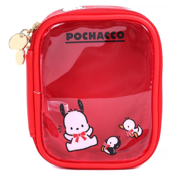 【震撼精品百貨】Pochacco_帕帢狗~日本SANRIO三麗鷗 帕帢狗35週年皮質窗口玩偶收納包*06120