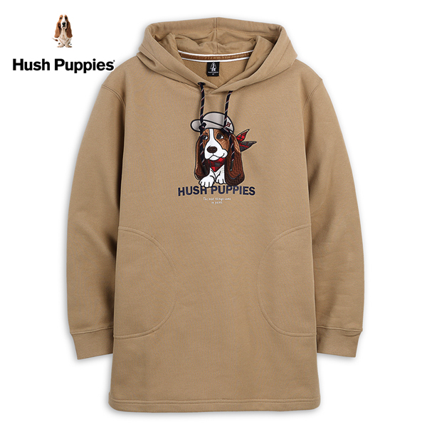 Hush Puppies 帽T 女裝繡花貼布領巾狗長版帽T product thumbnail 4